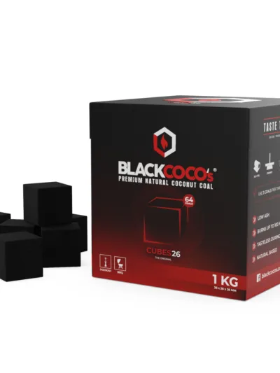 CARBUNI NARGHILEA BLACK COCOS 1KG 26mm