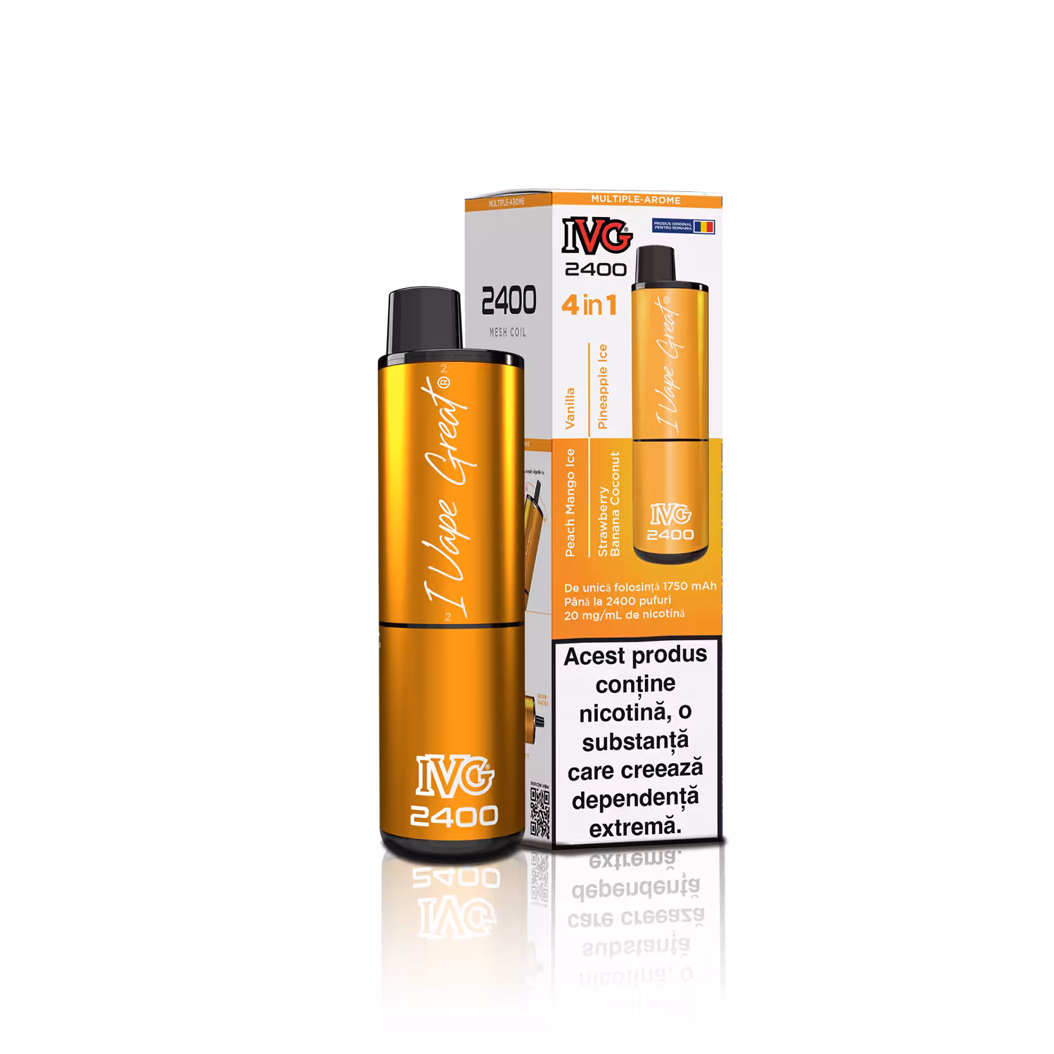 IVG 2400 Exotic Edition – Vape 4-în-1 Arome Tropicale & Crema de Vară | 2400 Pufuri