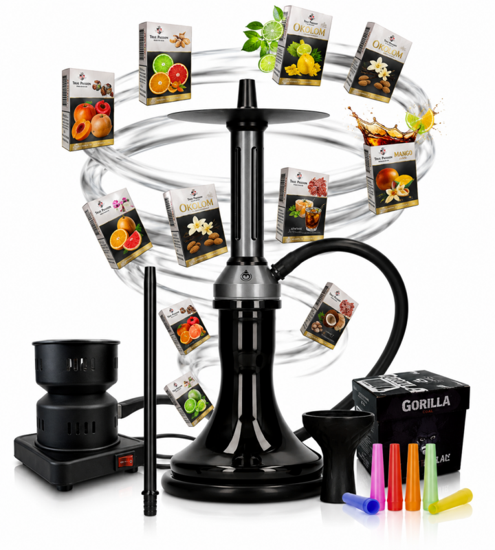 Kit complet Narghilea El Badia Fusion Black