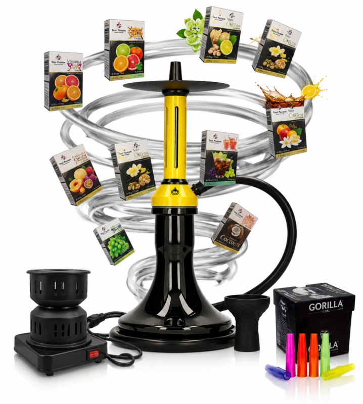 Kit complet Narghilea El Badia Fusion Yellow