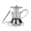 Narghilea Oduman N4 Silver cu vas argintiu, furtun silicon și mâner inox