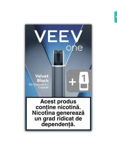 Starter Kit VEEV one Velvet Black cu o capsulă inclusă