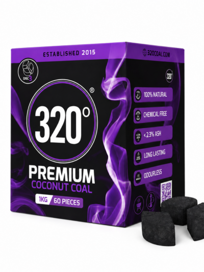 Cărbuni narghilea 320° DISC-3 – 1 kg, 60 bucăți