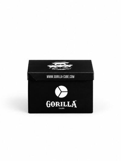 Cărbuni narghilea Gorilla Cake, 1 kg – cutie închisă cu sigla circulară, pe fundal alb